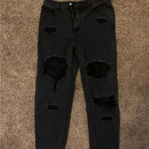 PLT black ripped jeans